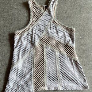Mesh White/Tan Tank Top	BCBG Generation